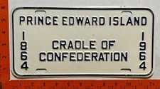 1964 Prince Edward Island Cradle of Confederation License plate