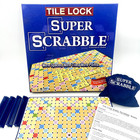Tile Lock Super Scrabble Board Game Euc Near Complete 199/200 Missing 1 Tile