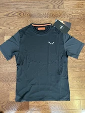 SALEWA Pedroc Dry Mesh Black Hybrid Technical T-Shirt Men's - Size M