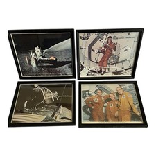 Vintage NASA Skylab 3 Apollo 17 Mission 1973 Framed Photos Set of 4 10"x9"