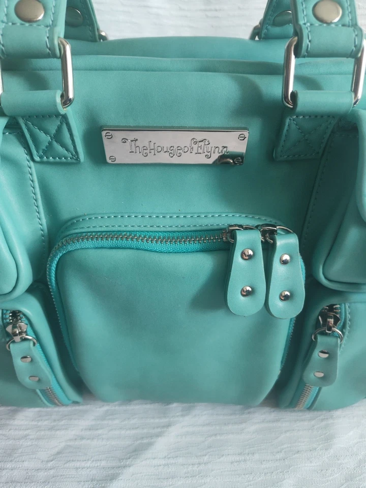 House of Flynn Cámara Fotógrafo Bolsa de Viaje Usado en Excelente Condición Verde Azulado Correa Ajustable Foto 4 de 4