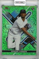 2022 Topps Finest Edward Cabrera Green Speckle Refractor RC /125