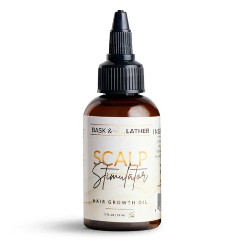 BASK AND LATHER Scalp Stimulator Hair Growth Oil for Thicker,Fuller Hair