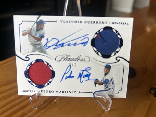 2019 Panini Flawless Pedro Martinez & Vladimir Guerrero Dual Auto /7 Relic