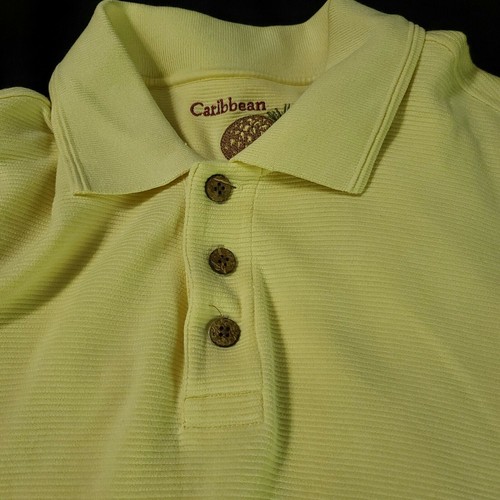 Karibik Ananas Herren Polo Gelb Größe M Gelb Seidenmischung Kurzarm - Bild 6 von 12