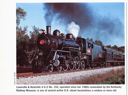 Louisville & Nashville 4-6-2 Steam Loco 152 KY Railway Museum 5.5x4" Mag Excerpt