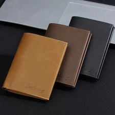 Slim Trifold Wallet Men Minimalist Front Pocket Credit Card Holder RFID Blocking