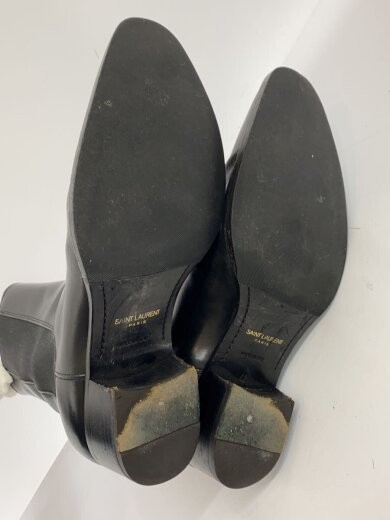 SAINT LAURENT Stivali Gore laterali 42 Nero Pelle 