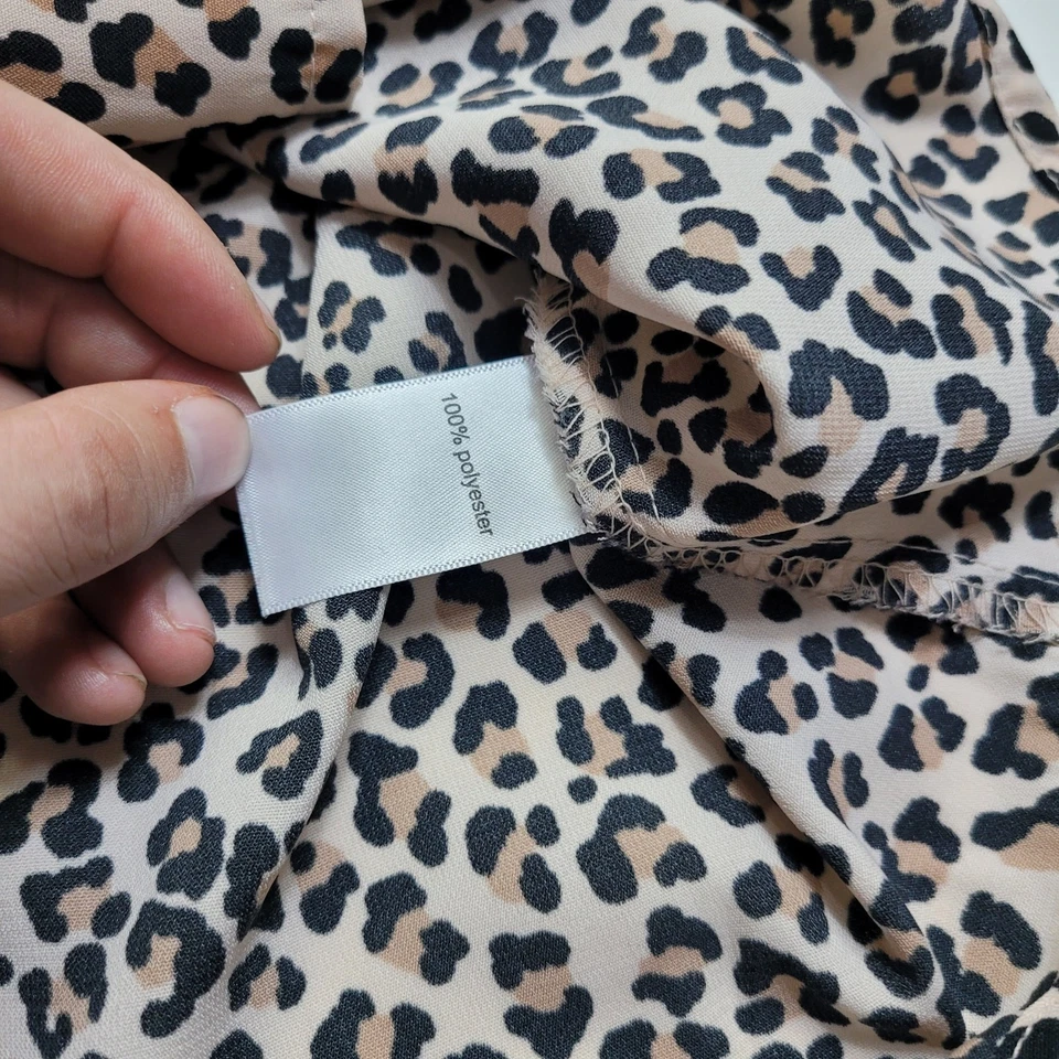 Blusa Maurices Estampado Leopardo Abotonada Lg Ligera Mob Esposa Safari Preppy Foto 4 de 4