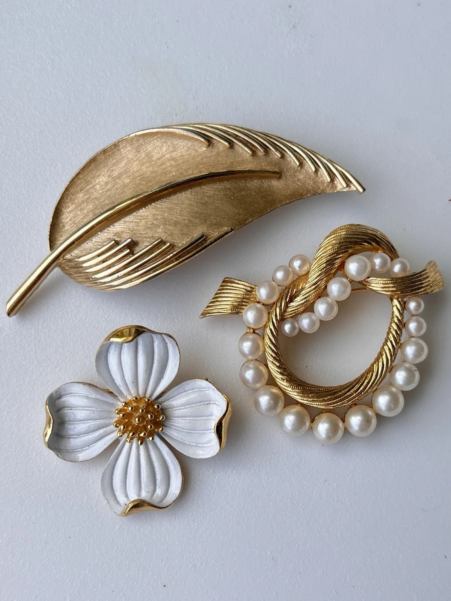 Trifari Gold Pearl Fashion Brooches & Pins for sale - eBay