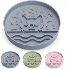 Slow Feeder Dog Bowl with Non-Slip Base, Silicone Puzzle Dog Food Bowl with Uniq