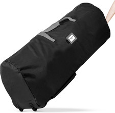 Rolling Christmas Tree Storage Bag for 9ft Tree, Wheels, Zipper, Black