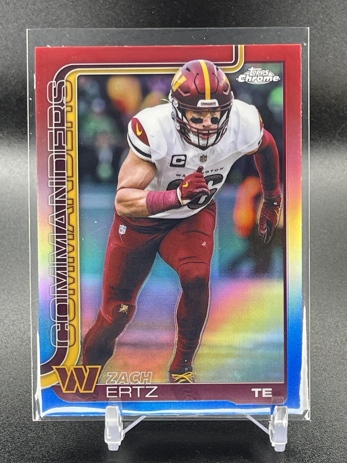 2025 Topps Chrome #297 Zach Ertz Red White and Blue Refractor