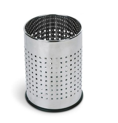 Abfallbehälter Wäschekorb 10L rund Edelstahl polier/perforiert Cookmax