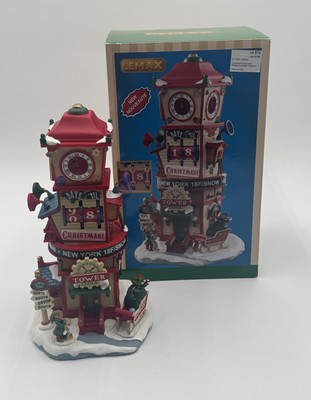 Lemax 2017 Christmas Holiday Village Countdown Clock Tower In Box #73333