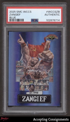 2025 SMC Street Fighter West Coast Card Show Exclusive Blue Zangief /75 PSA AUTH