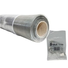 Edelstahlgewebe V2A, B 60cm mit 12/24 Edelstahlklammern Lichtschachtabdeckung