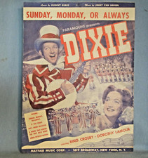 Bing Crosby SUNDAY MONDAY or ALWAYS DIXIE 1953 Vintage Sheet Music