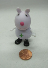 2003 Peppa Pig Figure Nurse Suzy Sheep Mini Figure Doll Jazwares Friends Toy 2.5