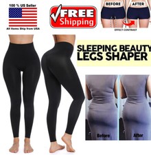 Women High Waist Slim Tummy Control Compression Body Shaper Leggings Thigh Pants