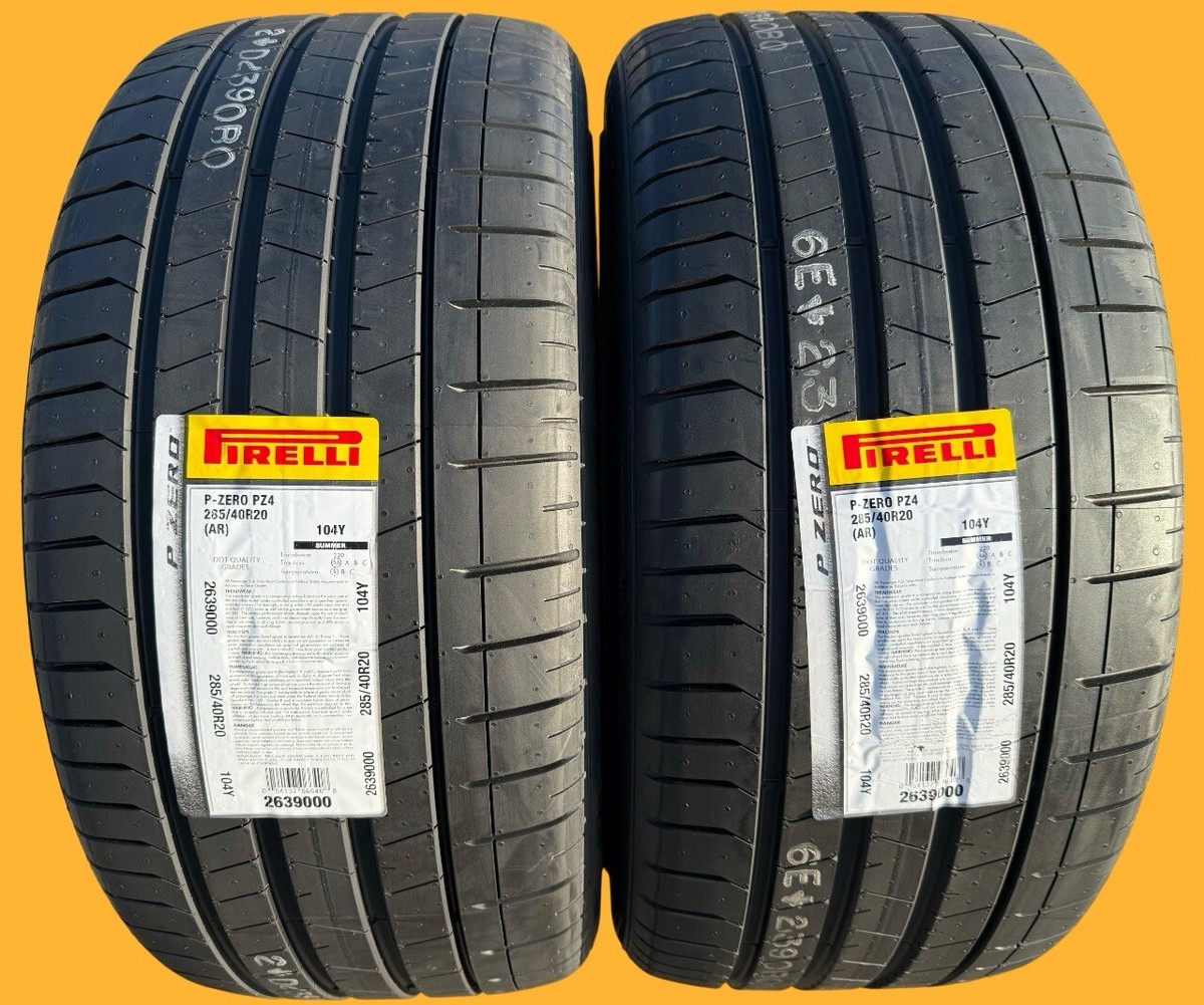 P様 確認用 Set of TWO BRAND NEW 285/40R20 104Y Pirelli P Zero PZ4 Sport Tires