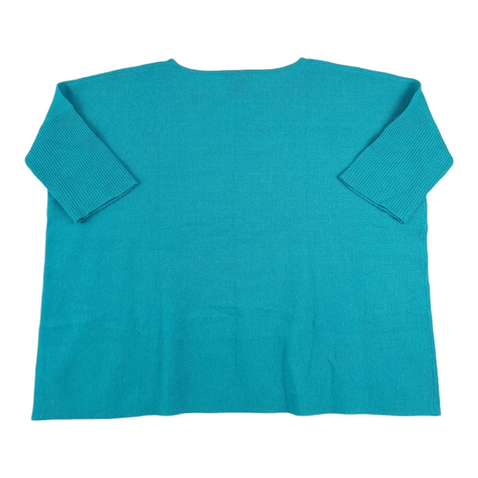 Suéter de cachemir Forte para mujer grande calce cuadrado manga corta Foto 2 de 4