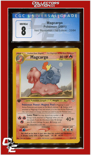 Magcargo (1st Edition) graded CGC 8 for sale on eBay