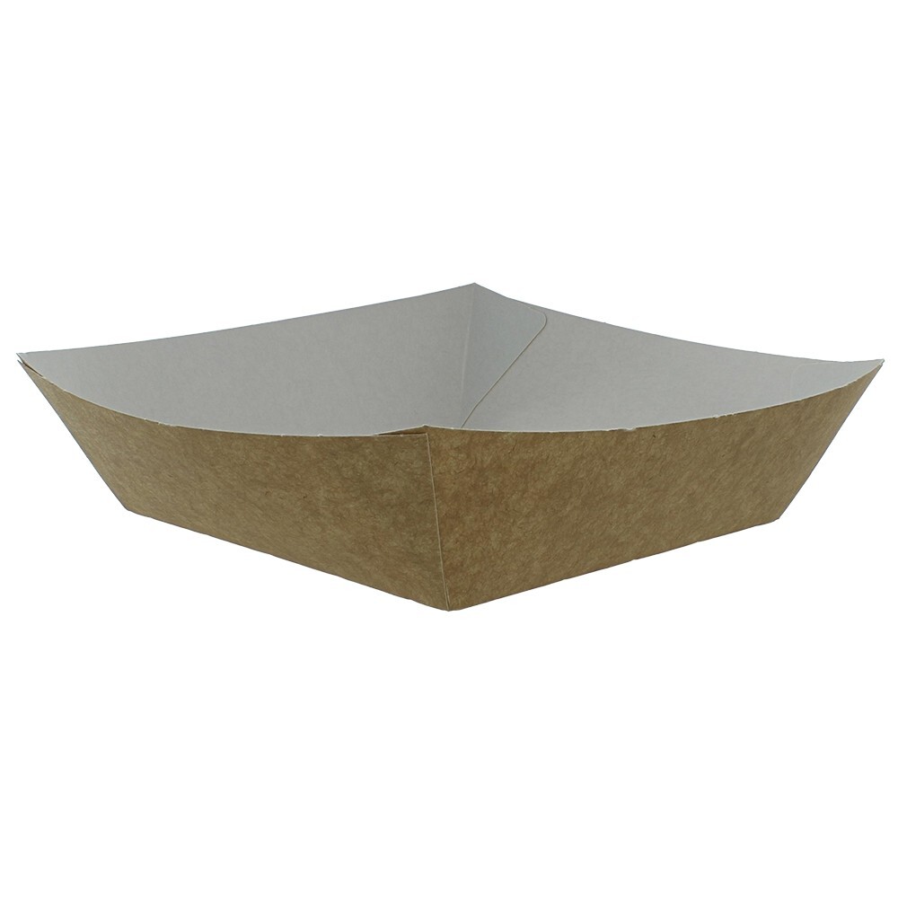 Burger Chip Meal Tray Kraft Cardboard Trays Take Away Food to Go Pack of 50