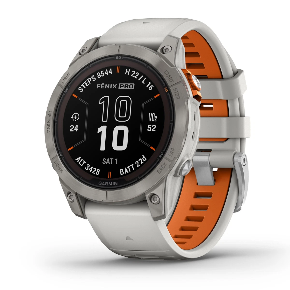 Garmin fenix 7 Pro Sapphire Solar Titanium Fog Gray Ember Orange