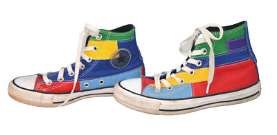 Converse Chuck Taylor All Star Shoes Patchwork Color Block High Mens 4 Womens 6