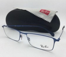 New RAY-BAN Rx-able Eyeglasses RB 6290 2787 52-17 Blue Metallic Thin Frames