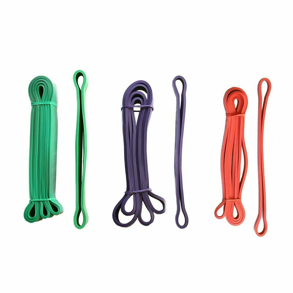 WELLNESS SEER Long & Short Heavy Duty Resistance Bands Loop Exercise Yoga Workout Gym Fitness