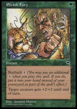 Magic the Gathering MTG Elvish Fury (226) Tempest   LP