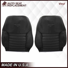 1999-2004 Ford Mustang Coupe Driver Passenger Top Cover Black Synthetic Leather