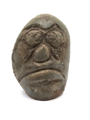 Ancient Neolithic Carved Stone Prehistoric Figurine Idol Worshipper God 3000 BC