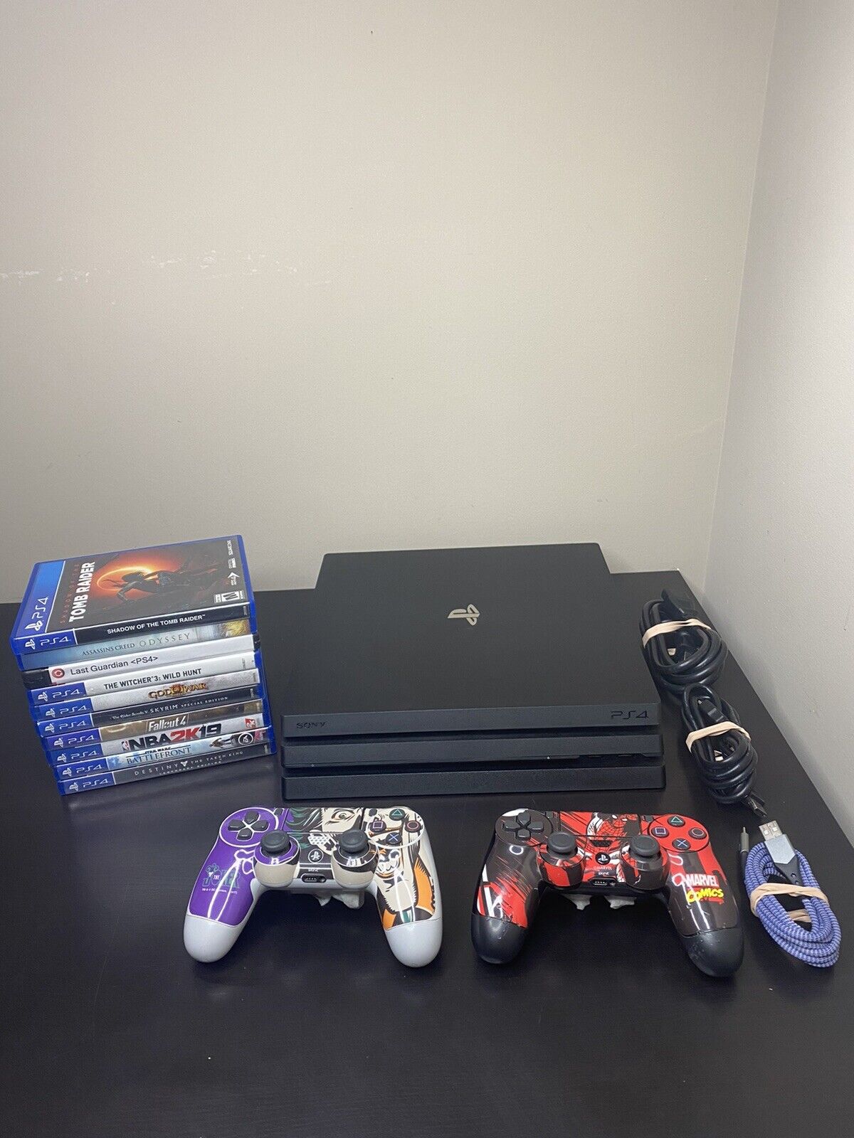 SALE] Sony PS4 Pro 1TB + 2x controllers and charger + 4 games