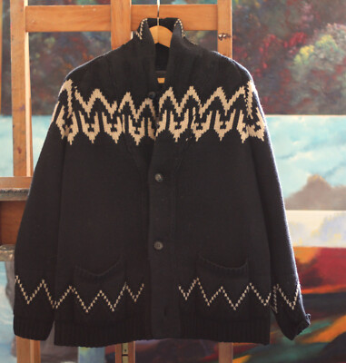Laneus Wool 50%, Cashmere 25%, Mohair 25% Cardigan Size 52; No Returns or Pickup