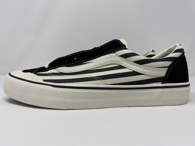 vans style 36 sf black & marshmallow stripe skate shoes