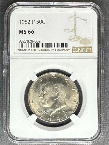 1982-P Kennedy Half Dollar NGC MS-66, Buy 3 Items, Get $5 Off