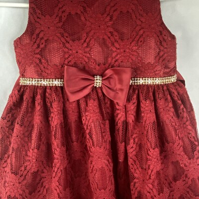 fitted lace wedding dress Red Princess Dress with Pearl-Embellished Colar main image 1