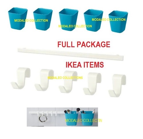 SUNNERSTA Kitchen Bathroom Office Storage Pots Rail Hooks Containers Holder PUP1 - Picture 6 of 13