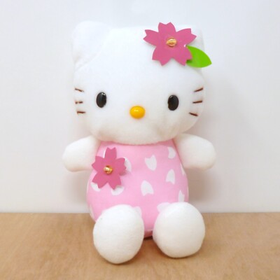 Offizielles Sanrio Eikoh 2002 - Hello Kitty rosa Sakura Plüschtier Stofftier Japan 6 Zoll