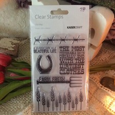 Kaisercraft clear stamp set "Old Mac" NIP Great for Farmhouse crafts