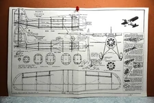 LOCKHEED VEGA BALSA FREE FLIGHT MODEL AIRPLANE PLANS 13" WINGSPAN