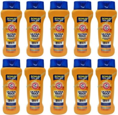 10x Arm Hammer Ultra Max COOL WATER 3-in-1 Body Wash Shampoo Conditioner 12 ozEa