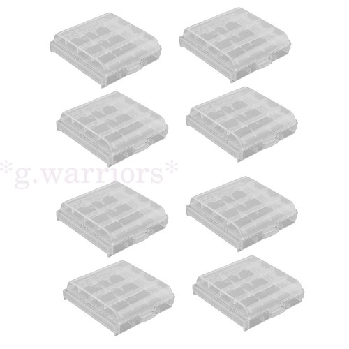 4/8 x Plastic AA AAA Battery Container Batteries Storage Case Batteries Holder - Picture 14 of 15