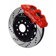 Wilwood For Ford Mustang 2005-2014 Hat Brake Kit Aero6 Front 14.00 Drilled Red