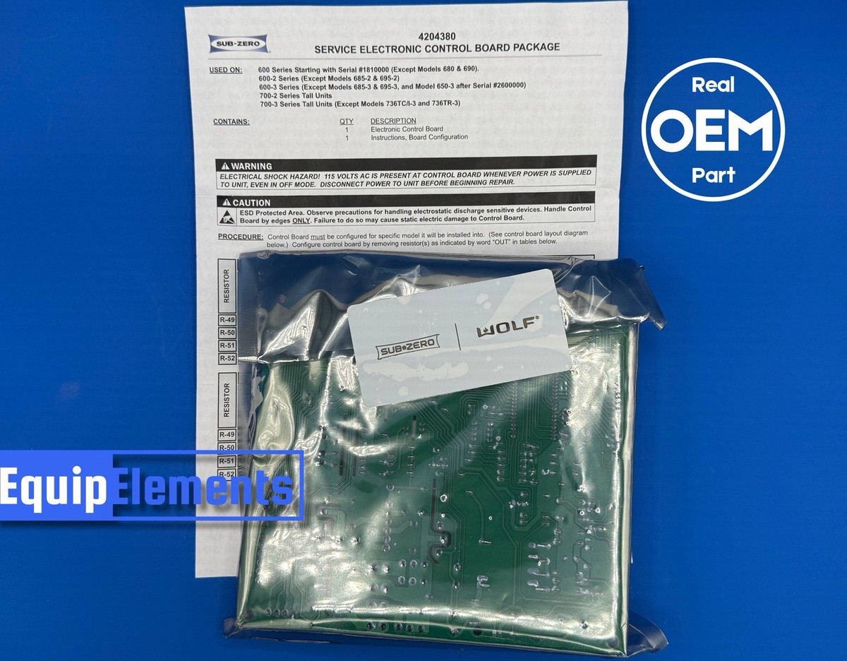 4203790 4204380 Genuine Sub-Zero Refrigerator Control Board For