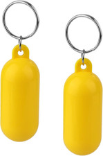 2Pcs Boat Floating Keychains, Yellow Buoy Float Key Pendant