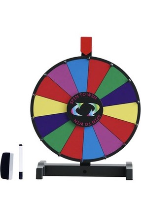 12'' Spinning Preisrad mit Ständer 14 Slots Tischplatte Spinrad mit trocken abwischbarer